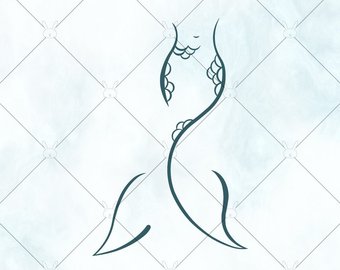 340x270 Mermaid Outline Etsy - Mermaid Outline Drawing
