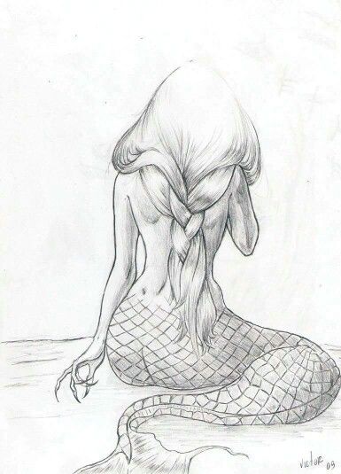 385x535 Mermaid Pencil Drawing Drawing For School Drawings, Art - Mermaid Pencil Drawings