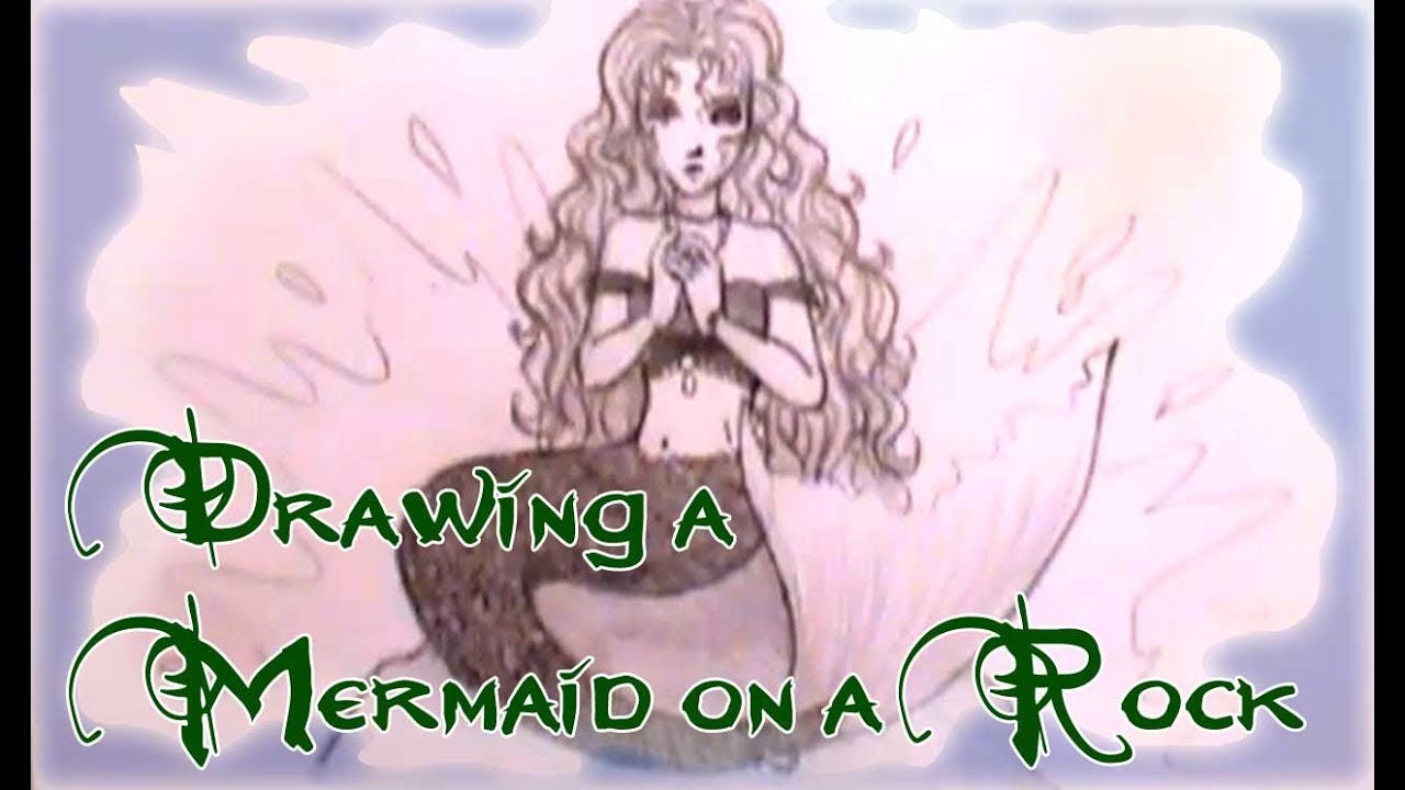 1280x720 huge collection of 'mermaid sitting on a rock drawing' download - Mermaid Sitting On A Rock Drawing