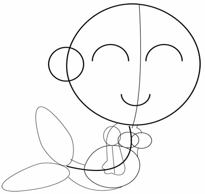 400x378 How To Draw Cartoon Mermaids With Easy Step - Mermaid Swimming Drawing