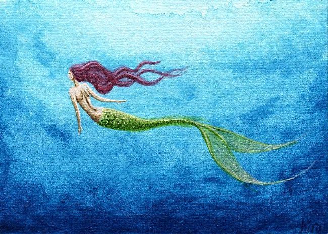 650x464 mermaid drawings art mermaid swimming - Mermaid Swimming Drawing
