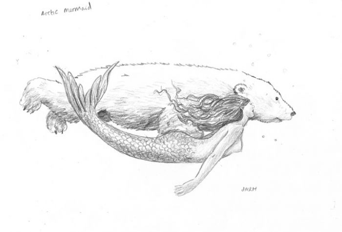 700x474 sketch fest! - Mermaid Swimming Drawing