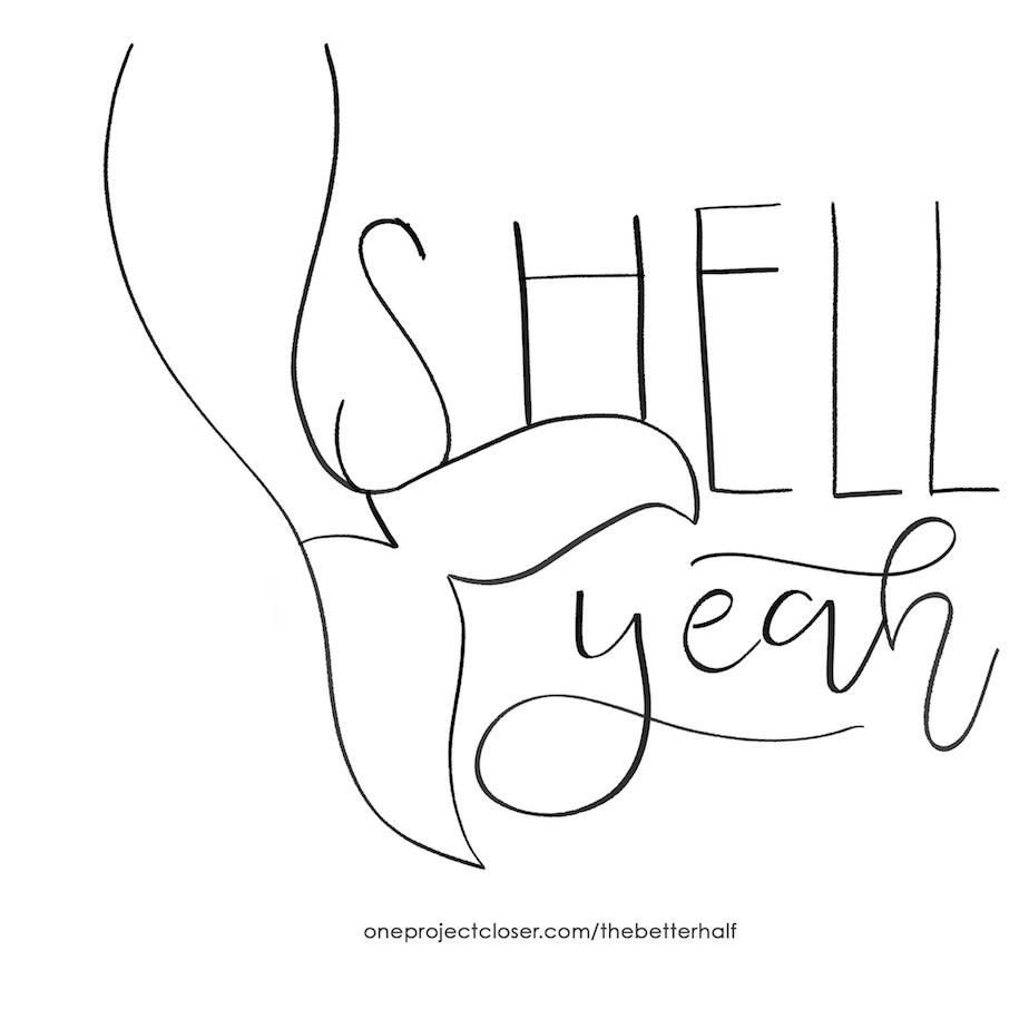 924x924 how to paint a watercolor mermaid tail + printable - Mermaid Tail Drawing