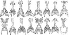 236x121 mermaidmerman tail chart - Mermaid Tail Drawing