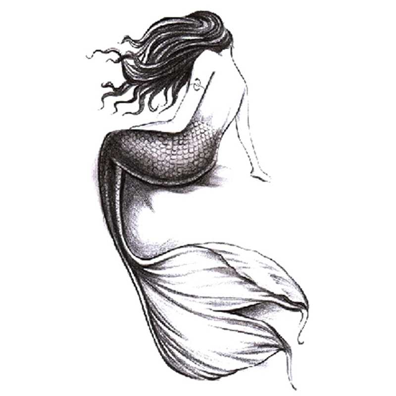 800x800 detail feedback questions about new colorful design fake temporary - Mermaid Tattoo Drawing