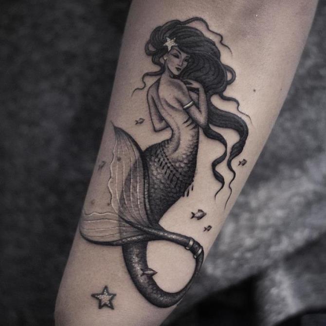 670x670 Mermaid Tattoos Tattoofanblog - Mermaid Tattoo Drawing