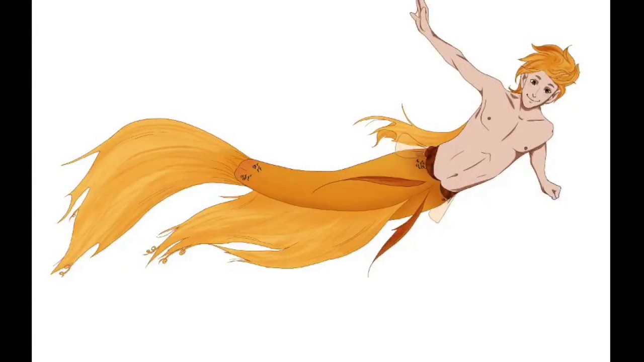 1280x720 nectarine betta merman drawing - Merman Drawing