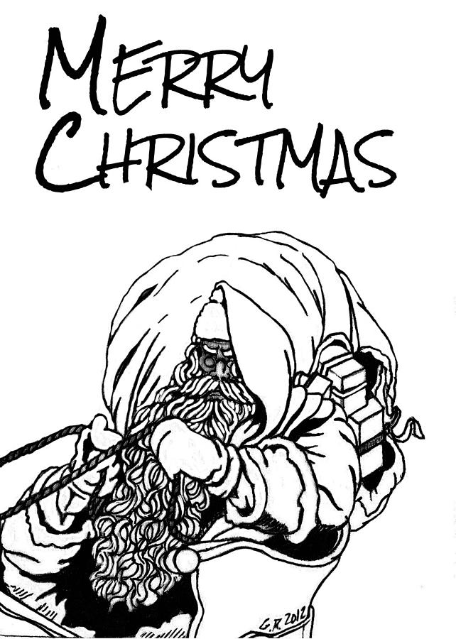 642x900 merry christmas drawing - Merry Christmas Drawing