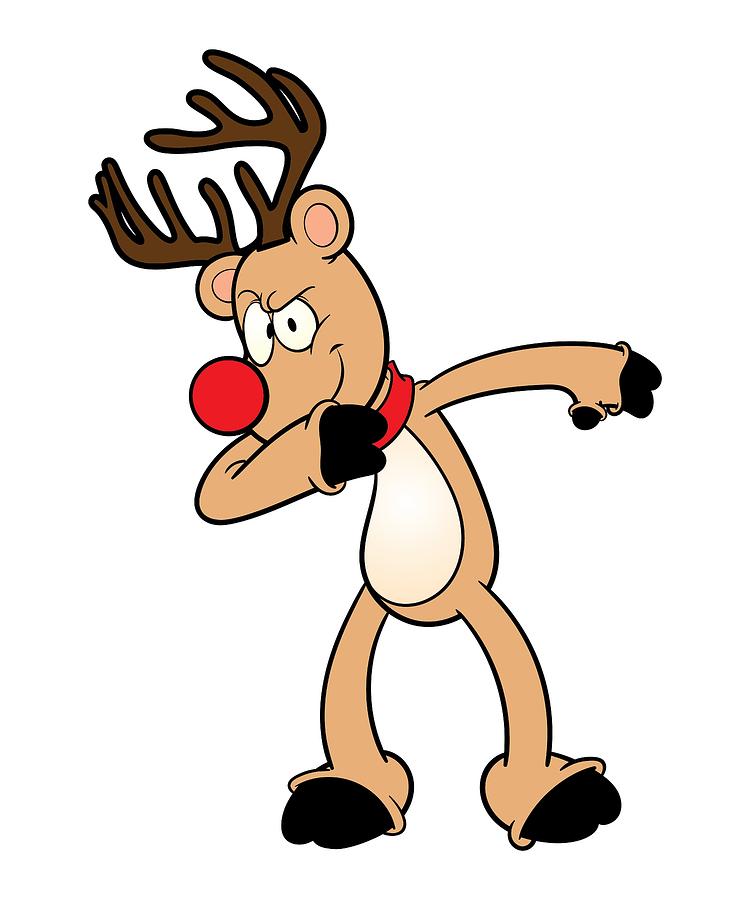 750x900 stylish dabbing reindeer merry christmas drawing - Merry Christmas Drawing