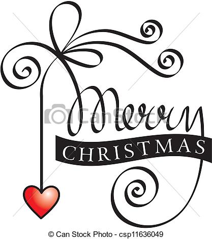 417x470 hand lettering merry christmas vector, color editable - Merry Christmas Drawing