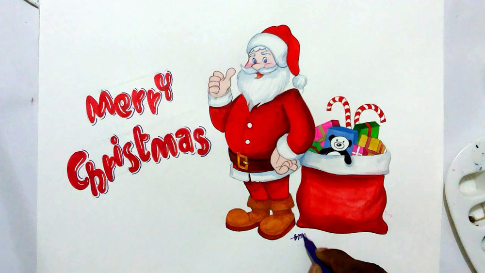 1000x563 christmas images for drawing - Merry Christmas Drawing Images