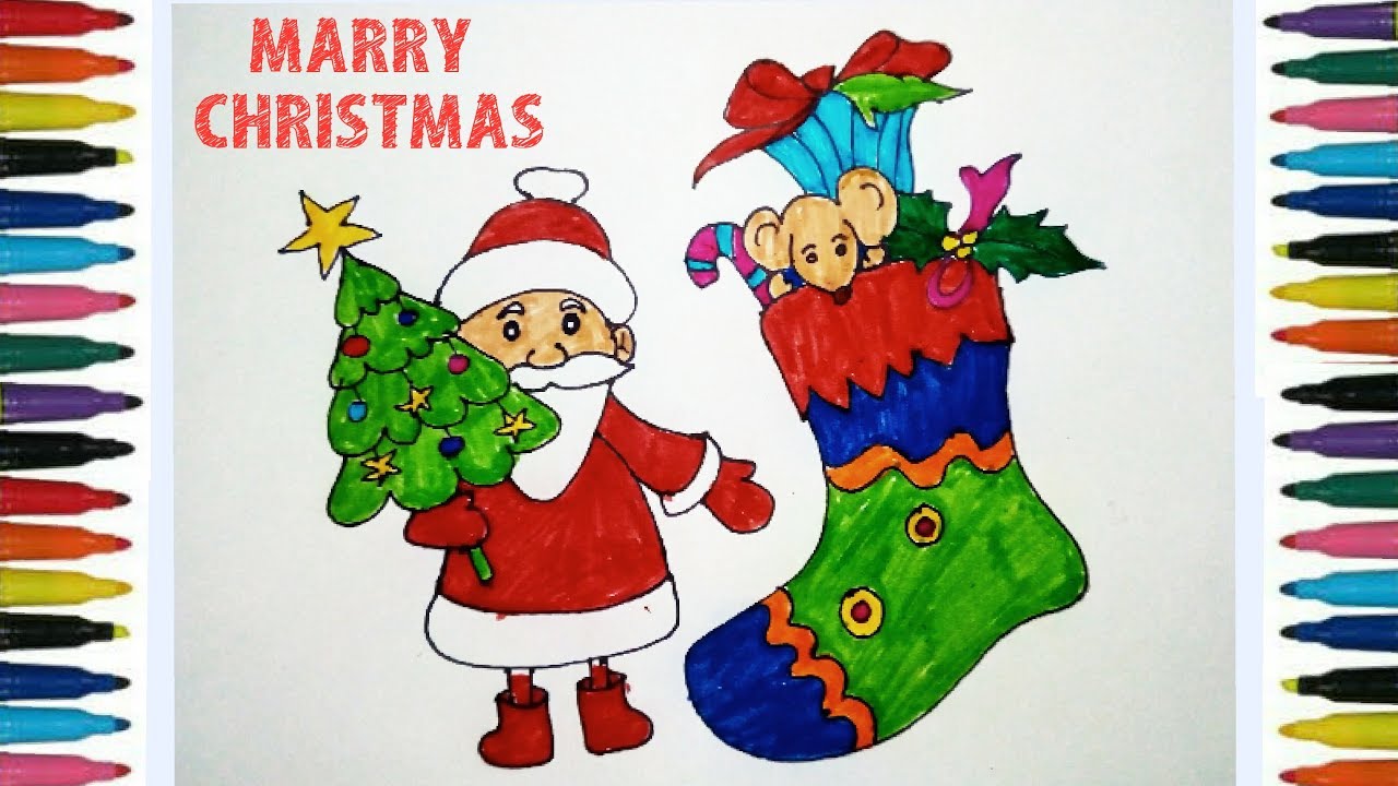1280x720 how to draw merry christmas drawing happy christmas drawing - Merry Christmas Drawing Images