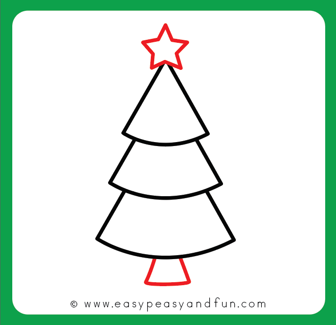 684x661 How To Draw A Christmas Tree - Merry Christmas Tree Drawing