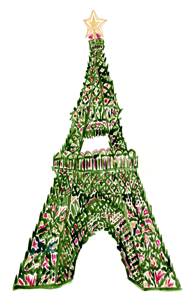 771x1200 the eiffel tower christmas tree! merry christmas! - Merry Christmas Tree Drawing