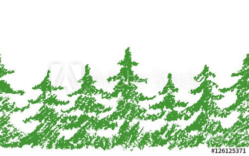 500x313 crayon child's drawing merry christmas tree pattern on white hand - Merry Christmas Tree Drawing