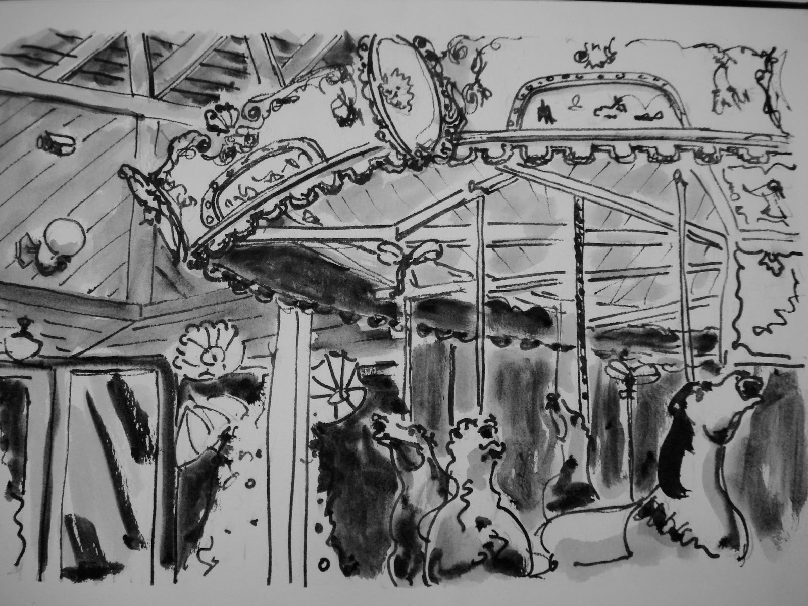 1600x1200 urban sketchers s f bay area tilden park merry go round - Merry Go Round Drawing