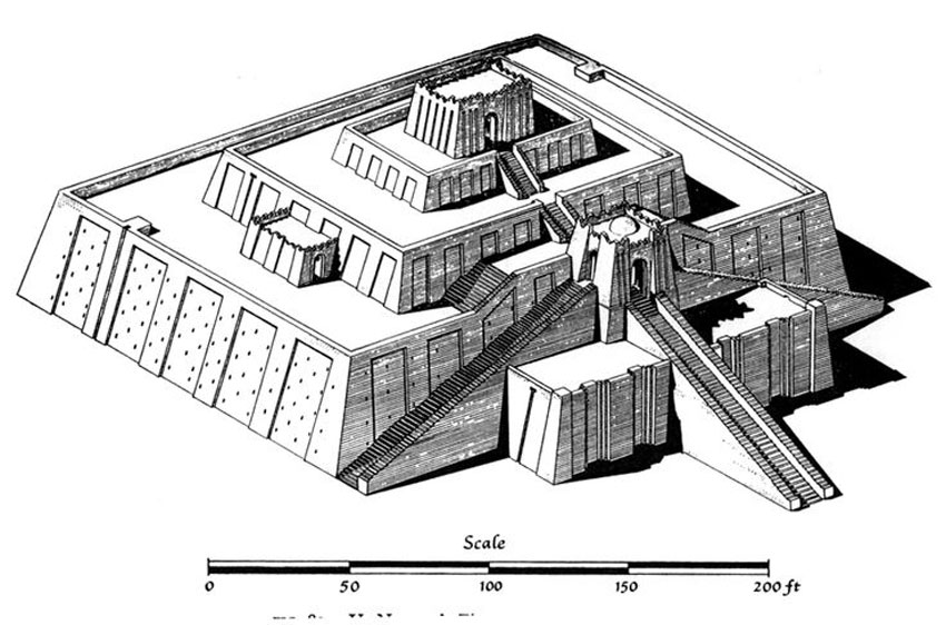 850x562 ziggurat architecture in mesopotamia archeyes - Mesopotamia Drawings