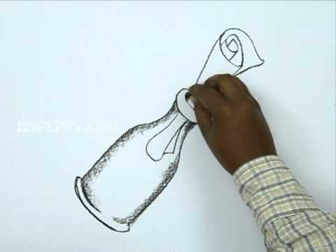 480x360 how to draw a message in a bottle - Message Drawing