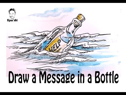480x360 how to draw a message in a bottle - Message Drawing