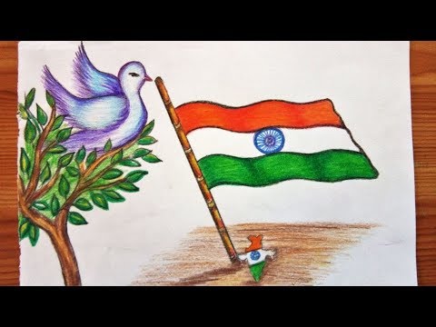 480x360 how to draw and paint indian flag giving message of peace - Message Drawing