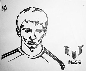 300x249 Messi Drawings Fine Art America - Messi Drawing