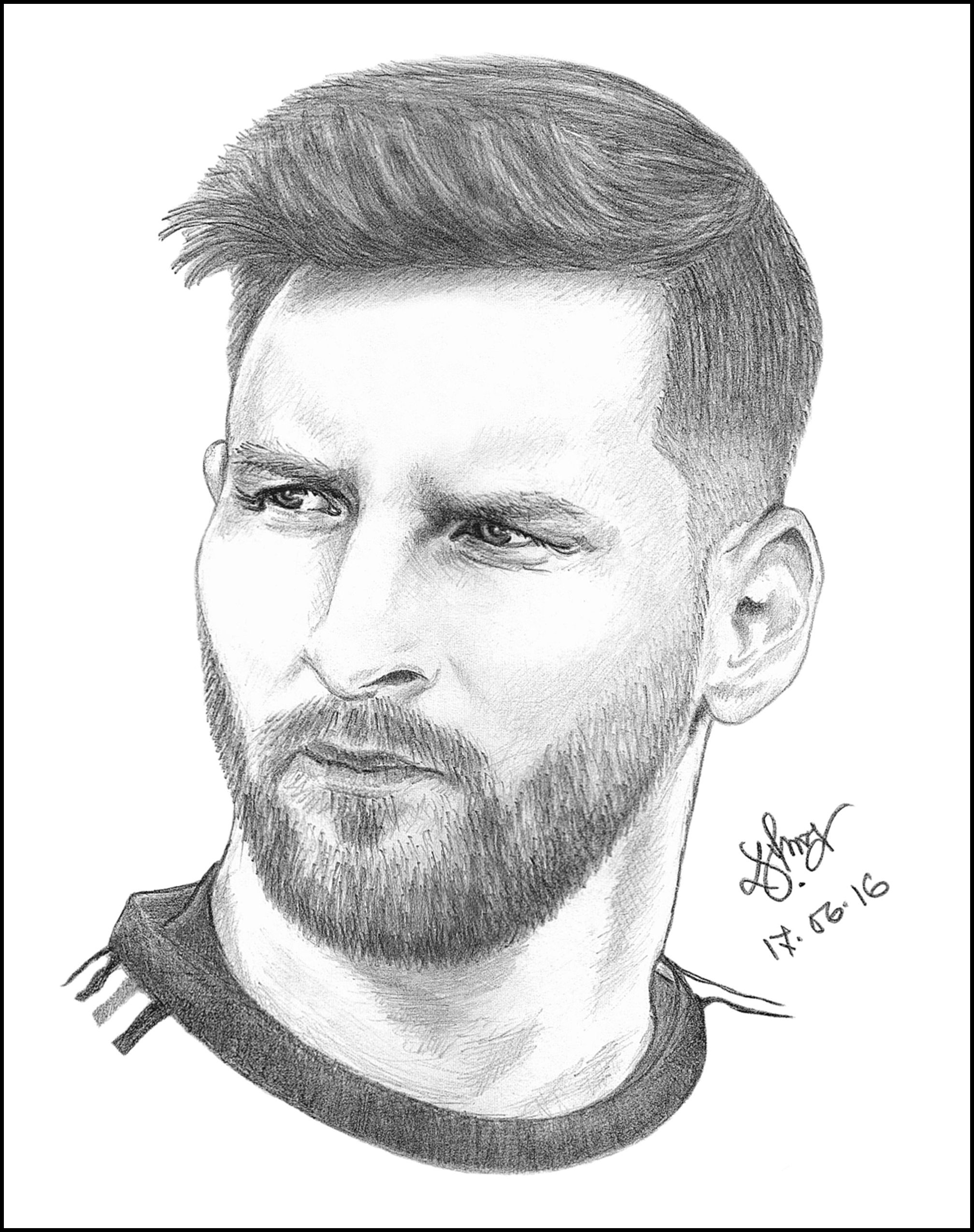 Messi Drawing Easy at PaintingValley.com | Explore collection of Messi