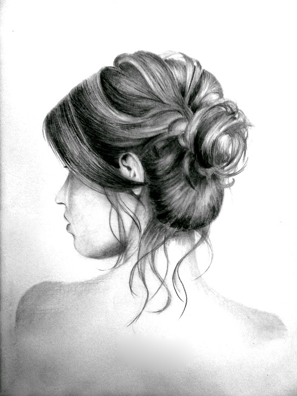 Messy Bun Drawing At Paintingvalley Com Explore Collection Of