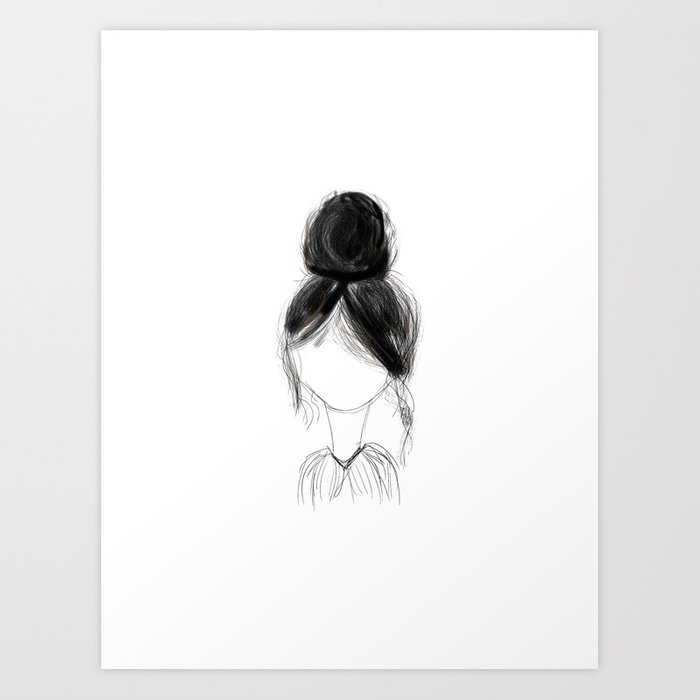 700x700 messy bun - Messy Bun Drawing