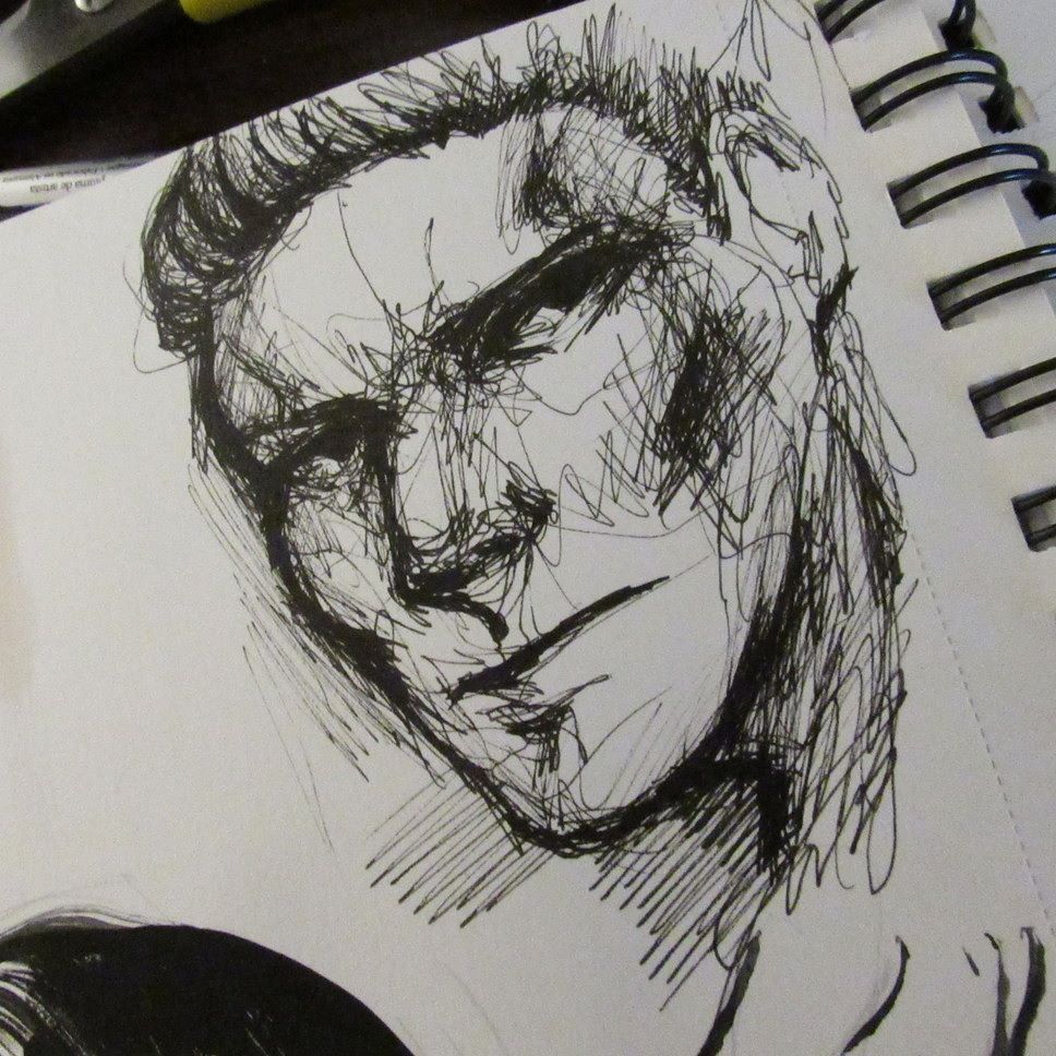 968x968 contour messy drawing of a man - Messy Drawing