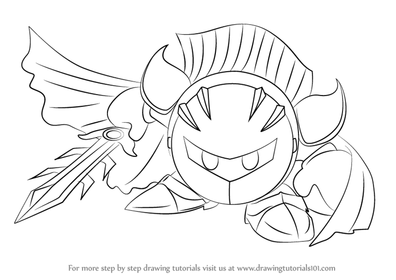 800x566 learn how to draw meta knight from super smash bros - Meta Knight Drawing