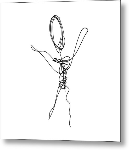 493x573 blind contour one line drawing - Metal Drawings