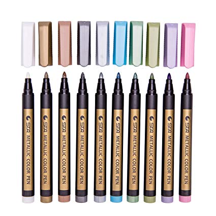 425x425 Metallic Maker Pens, Art Gold Drawing Pen For Black - Metallic Drawing