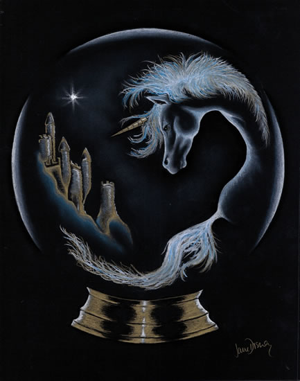 433x550 Unicorn Castle Dream - Metallic Drawing