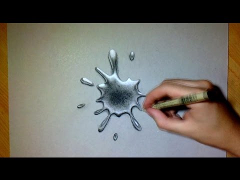 480x360 Drawing Realistic Liquid Metal - Metallic Drawing