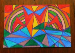300x212 Original Abstract Metaphysical Art Drawing Rainbow Geometric - Metaphysical Drawing