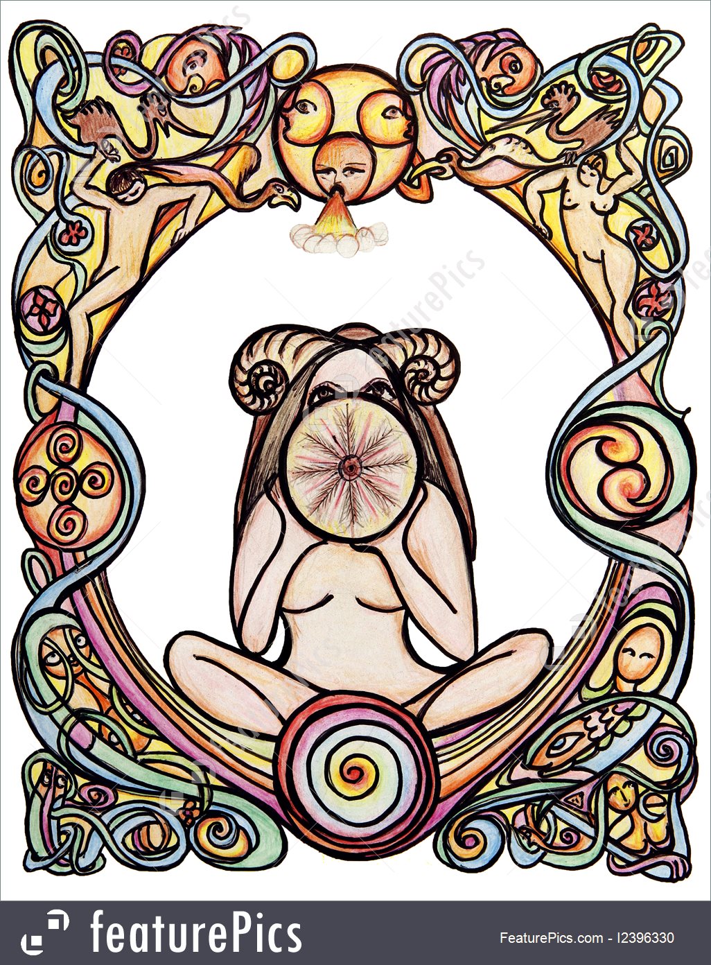 1026x1392 ornate metaphysical drawing illustration - Metaphysical Drawing