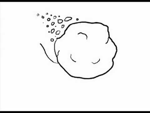 480x360 How To Draw A Cartoon Comet - Meteor Drawing