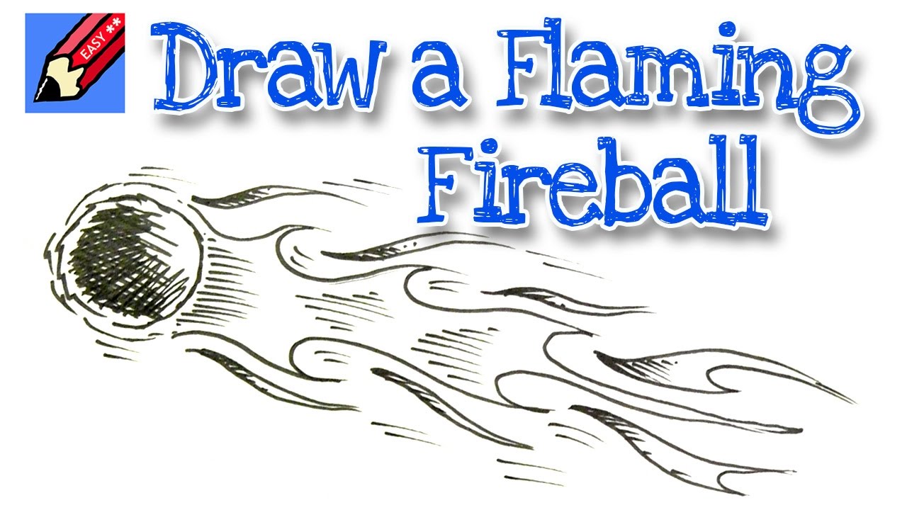 1280x720 how to draw a flaming fireball meteor real easy for kids - Meteor Drawing
