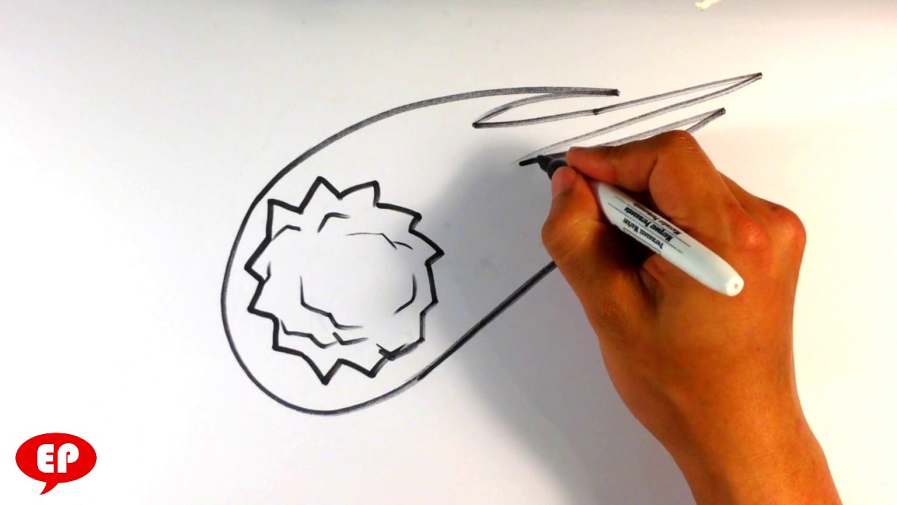 1280x720 How To Draw An Comet - Meteor Drawing