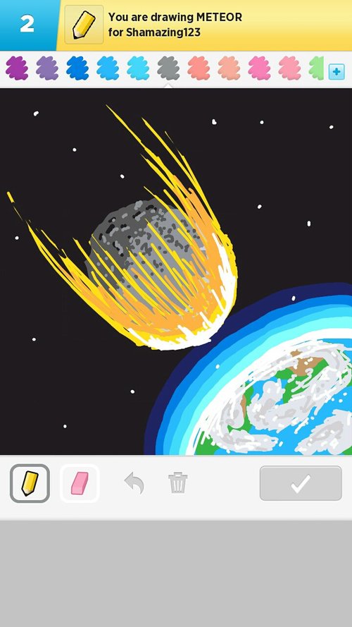 meteoroid drawing