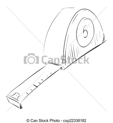 430x470 tape measure meter icon hand drawing sketch vector - Meter Drawing