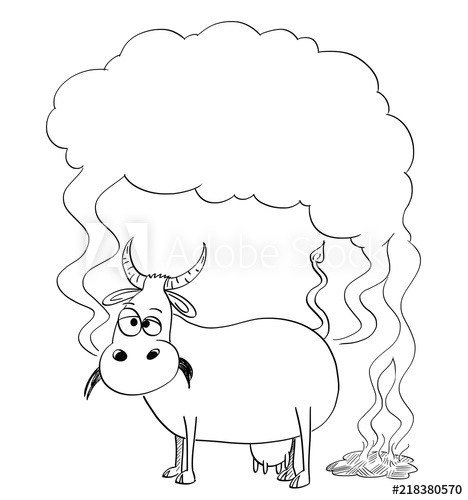 468x500 vector artistic pen and ink black and white drawing illustration - Methane Drawing