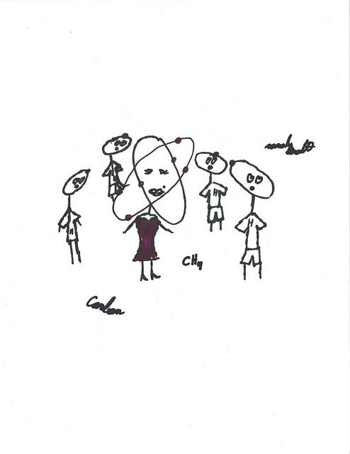 494x640 atomic cartoon kids draw science draw, creepy drawings - Methane Drawing