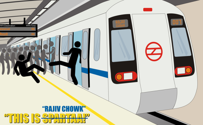 650x400 someone just made these awesome posters of the delhi metro - Metro Drawing
