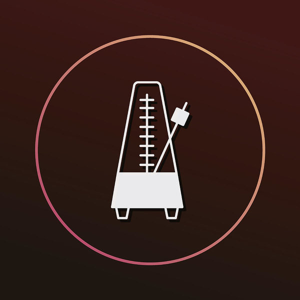 600x600 metronome icon art print - Metronome Drawing