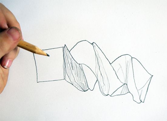 550x400 thinking about paper forms, and drawing to the slow rhythm - Metronome Drawing