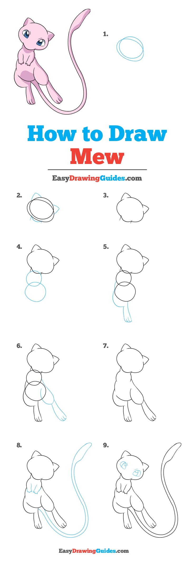 736x2132 how to draw mew from pokemon - Mew Drawing