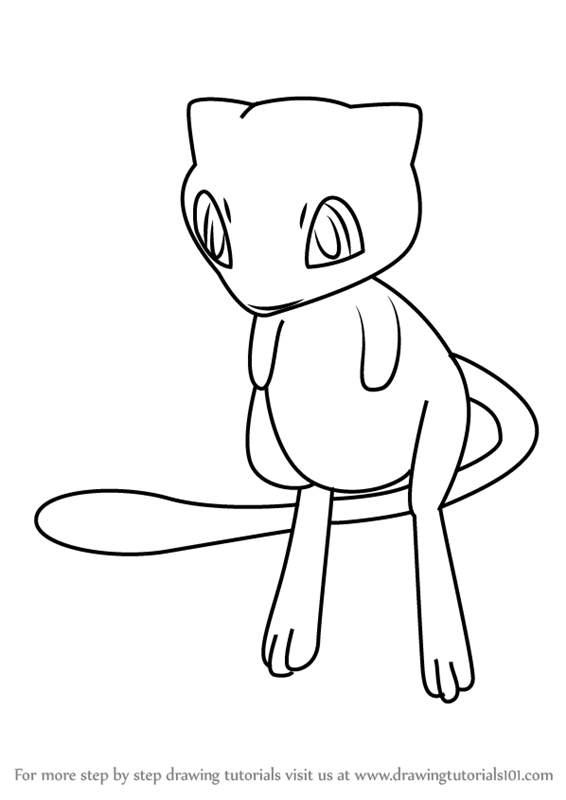 566x800 learn how to draw mew from pokemon go - Mew Drawing