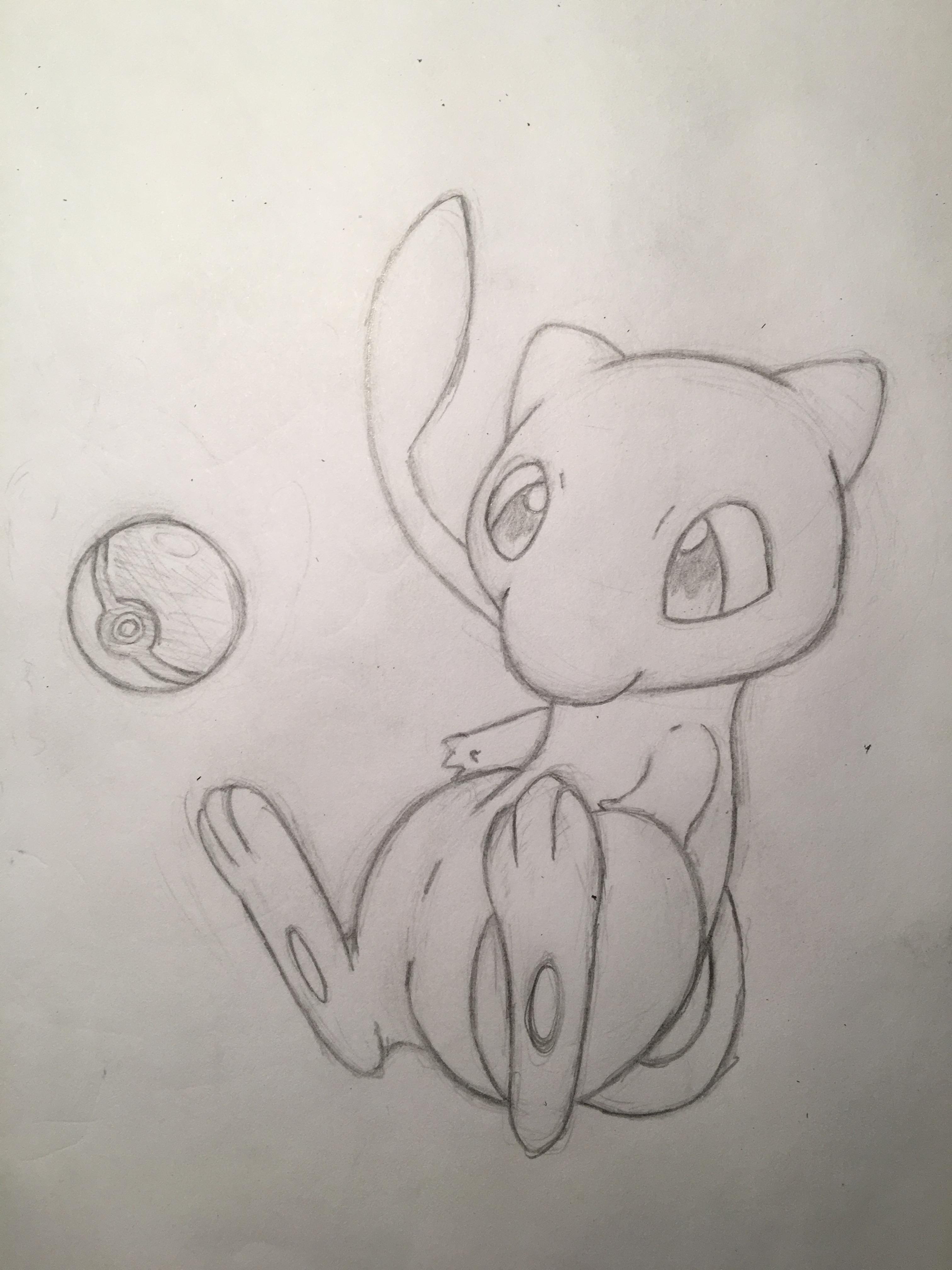 3024x4032 mew drawing - Mew Drawing