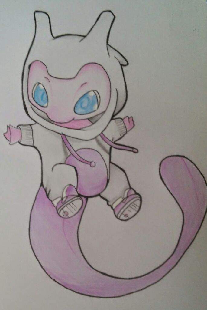 685x1024 mew drawing anime amino - Mew Drawing